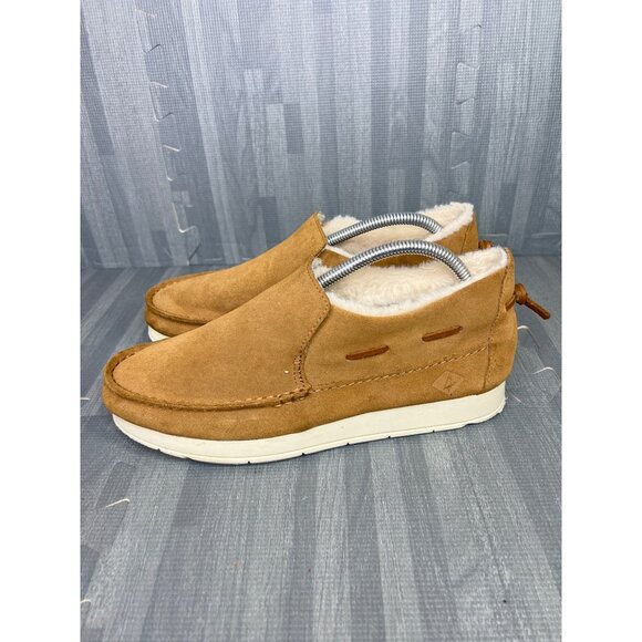 Sperry MocSiders Moccasins Mens Size 8 Tan Slip On - Picture 1 of 10